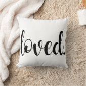 愛してる。モダントレンディースクリプトタイポグラフィ型 クッション (ブランケット)