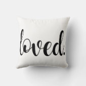愛してる。モダントレンディースクリプトタイポグラフィ型 クッション (裏面)