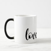 愛してる。モダントレンディースクリプトタイポグラフィ型 モーフィングマグカップ (左)