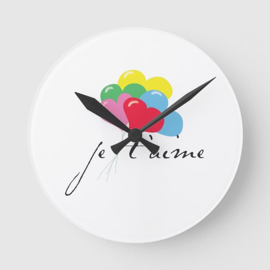 愛してる ラウンド壁時計 (正面)