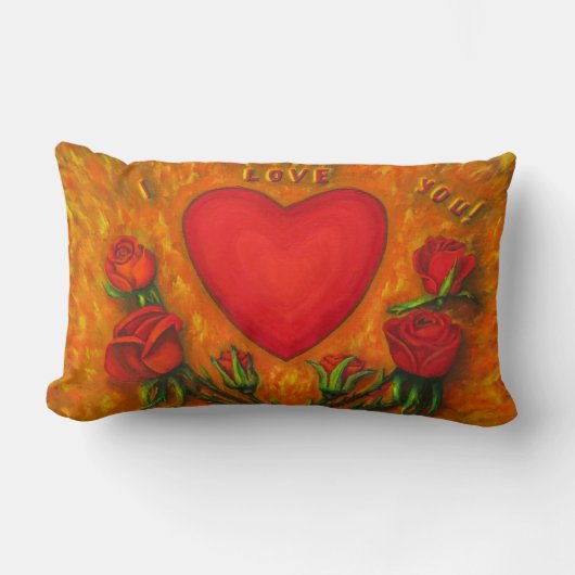 愛してる ランバークッション (正面)