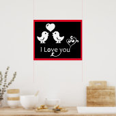 「愛してる」ロブバード ポスター (キッチン)