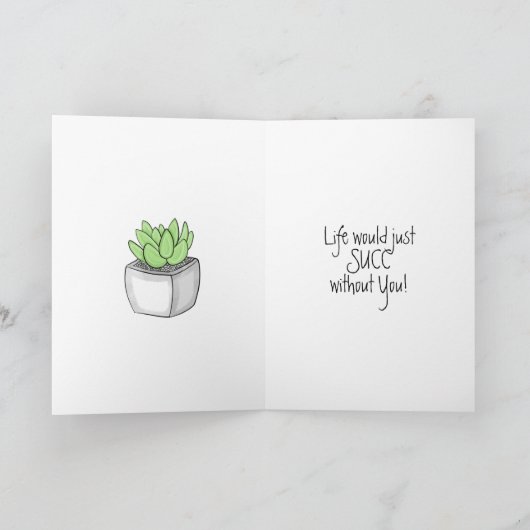 愛してる | ロマンチックでユーモア  カード (内部)