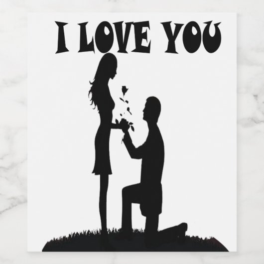 愛してる ワインラベル (シングルラベル)