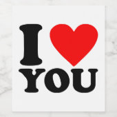 愛してる ワインラベル (シングルラベル)