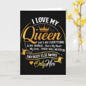 愛してる、俺の女王様、彼女が俺の全て、俺の世界の全て カード (黄色い花)