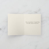 愛してる、全ての人生をかけて - 赤いバラのカップル カード (内部)