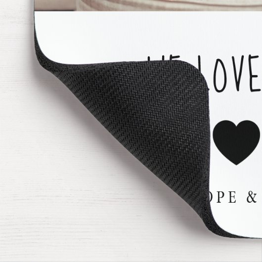 愛してる |写真と手書き文字 マウスパッド (コーナー)