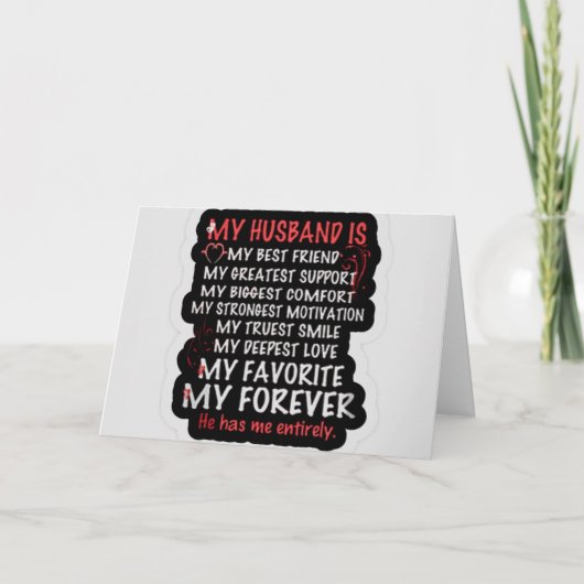 "愛してる" 夫の誕生日 カード (正面)