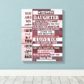 愛してる – 娘の贈り物 キャンバスプリント (インサイチュ (ウッドフロア))