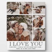 "愛してる" & 引用 現代6枚写真コラージュプレート フォトプラーク (正面)