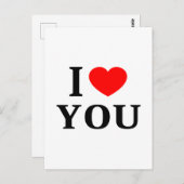愛してる❤️ 愛してるよ 心から愛してる ポストカード (正面/裏面)