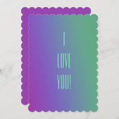 「愛してる」招待 サンキューカード (正面/裏面)