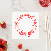 「愛してる」文字ナプキンス スタンダードカクテルナプキン (インサイチュ)