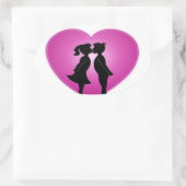 愛してる 楕円形シール (バッグ)