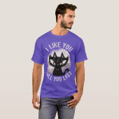 愛してる 殺してる 最後の面白いホラー猫 メンズ Tシャツ (正面フル)