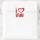 「愛してる」溝深い花 スクエアシール (バッグ)