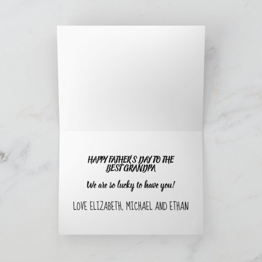 愛してる！父の日のカード 招待状 (内部)