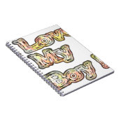 愛してる！私の少年 デザイン クール ヴィンテージ コレクション テキスト ノートブック (右側)