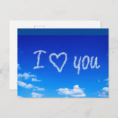 「愛してる」空書は ポストカード (正面/裏面)