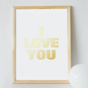 愛してる 箔ポスター