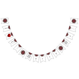 愛してる！結婚して！マンダラ深いピンク バンティングフラッグ