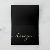 愛してる 赤いバラ ブラック＆ゴールド モノグラム カード (内部)