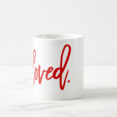 愛してる。赤モダントレンディースクリプトタイポグラフィ モーフィングマグカップ (中央)