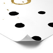 「愛してる」金ゴールドドット飾フェイクりハートポスター ポスター (角)