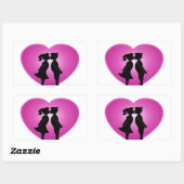 愛してる 長方形シール (シート)