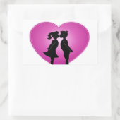 愛してる 長方形シール (バッグ)