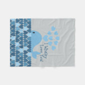 愛してる！青 フリースブランケット (正面(横))