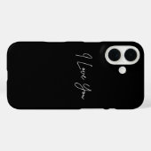 愛してる iPhone 16 ポーチ – かわいいロマンティックケース Case-Mate iPhoneケース (裏面 (横))