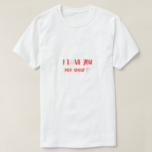 愛してる Mon Amour ロマンチックバレンタインデー タイポ Tシャツ