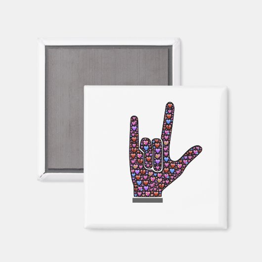 愛してるASL マグネット (正面/裏面)