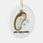 愛して下さいあなたのマメ科植物(豆Dicotyledon)を セラミックオーナメント (右)