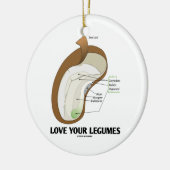 愛して下さいあなたのマメ科植物(豆Dicotyledon)を セラミックオーナメント (左)