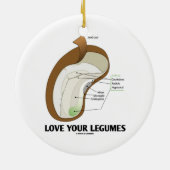 愛して下さいあなたのマメ科植物(豆Dicotyledon)を セラミックオーナメント (裏面)
