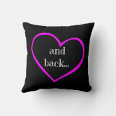 愛して下さい月に…. そして背部(黒のピンク) クッション (裏面)