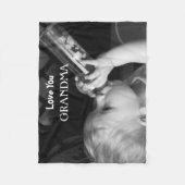 愛して下さい-あなた自身の写真を作成して下さい フリースブランケット (正面)