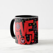 愛して下さい! コーヒー・マグ マグカップ (正面左)