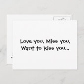 愛して下さい、恋しく思って下さい、…接吻したいと思って下さい ポストカード (正面/裏面)