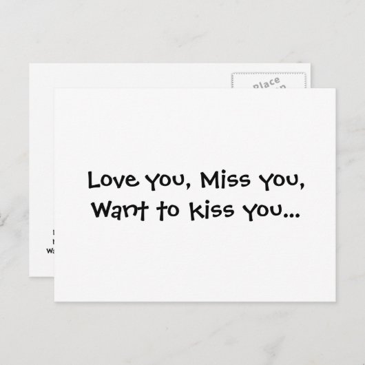 愛して下さい、恋しく思って下さい、…接吻したいと思って下さい ポストカード (正面/裏面)