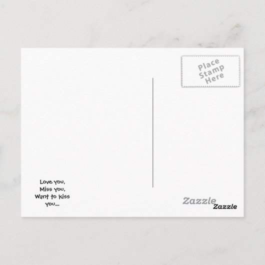 愛して下さい、恋しく思って下さい、…接吻したいと思って下さい ポストカード (裏面)