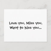 愛して下さい、恋しく思って下さい、…接吻したいと思って下さい ポストカード (正面)