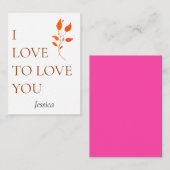 愛して愛してあなたを、カスタマイズパーソナライズ ノートカード (正面/裏面)