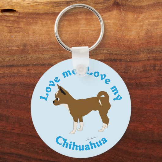 愛して愛して愛してChihuahua キーホルダー (正面)