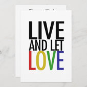 愛して生きろ 招待状 (正面/裏面)