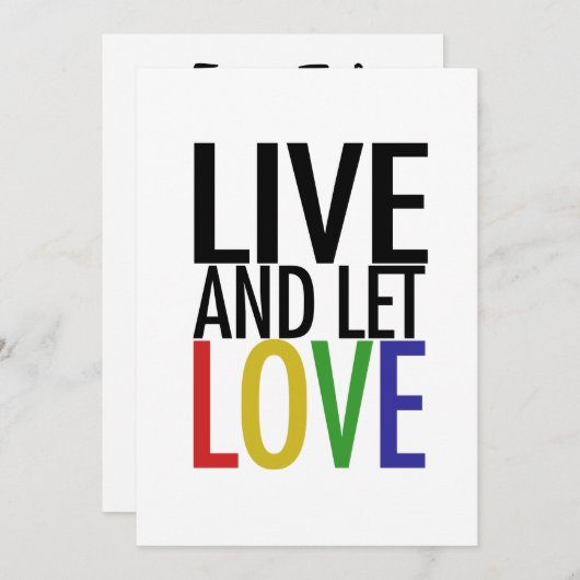 愛して生きろ 招待状 (正面/裏面)