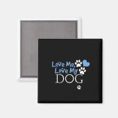 愛して私の犬を愛して（赤） マグネット (正面/裏面)
